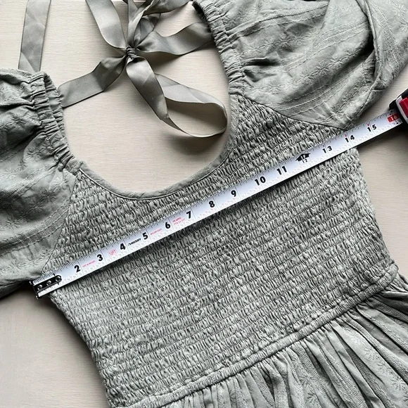 LAUDE the Label Frida Midi Dress in Azure Broderie size S/M NWOT - Picture 8 of 12